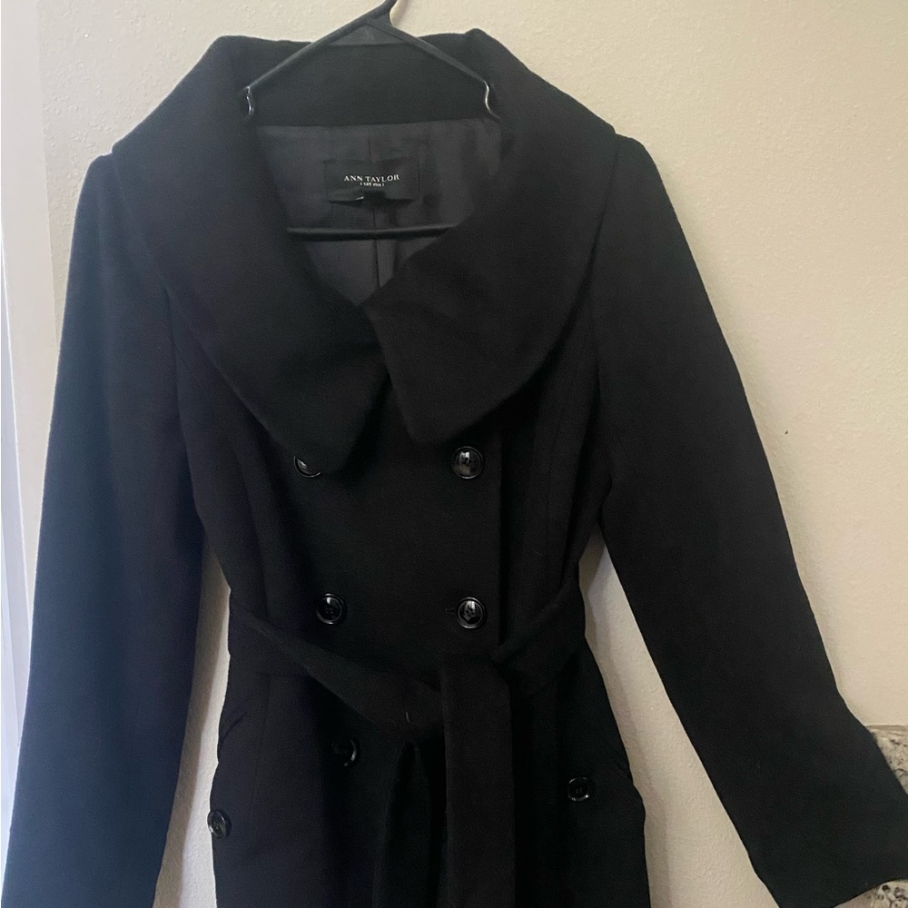 Ann Taylor Women’s 80% Virgin Wool Long Trench Coat, Size XSmall